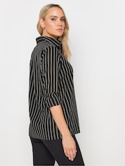 Long Tall Sally Black Stripe Long Sleeve 100% Cotton Shirt - Image 3 of 5