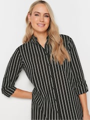 Long Tall Sally Black Stripe Long Sleeve 100% Cotton Shirt - Image 4 of 5