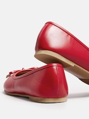 Long Tall Sally Red PU Ballet Shoes - Image 5 of 5