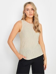 Long Tall Sally Natural Sleeveless Shell Vest - Image 1 of 5