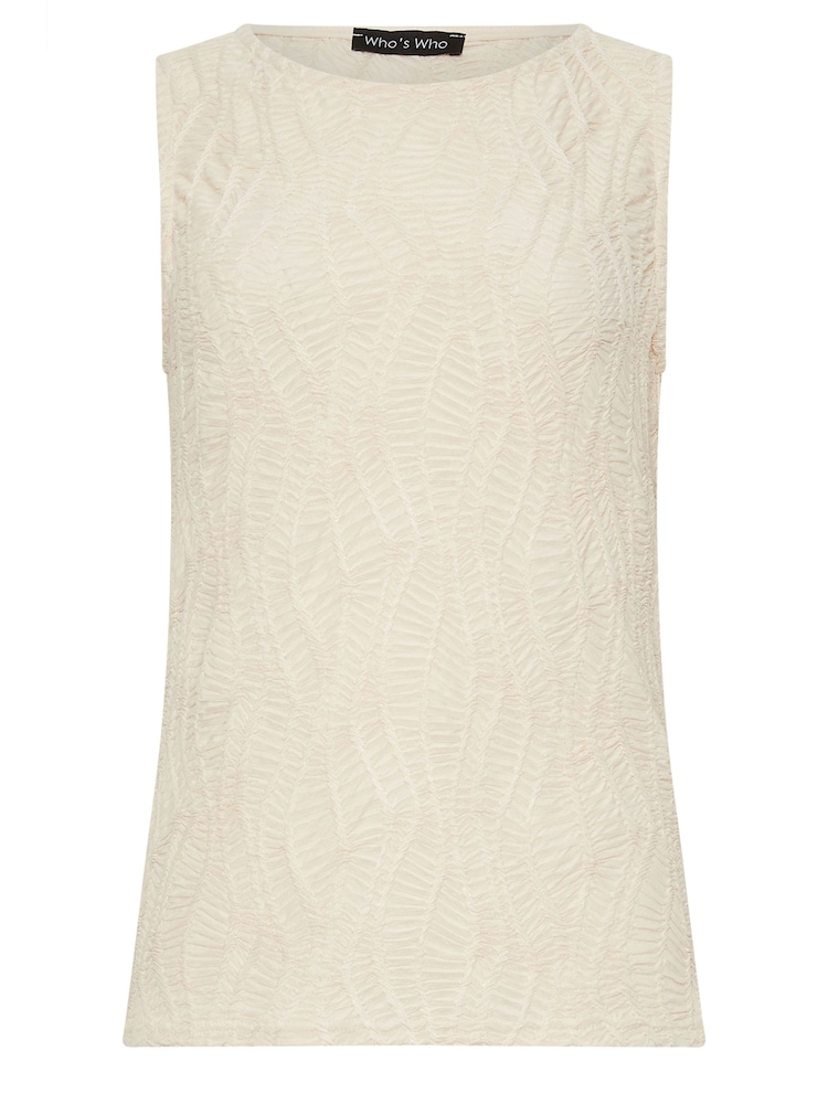 Long Tall Sally Natural Sleeveless Shell Vest - Image 5 of 5
