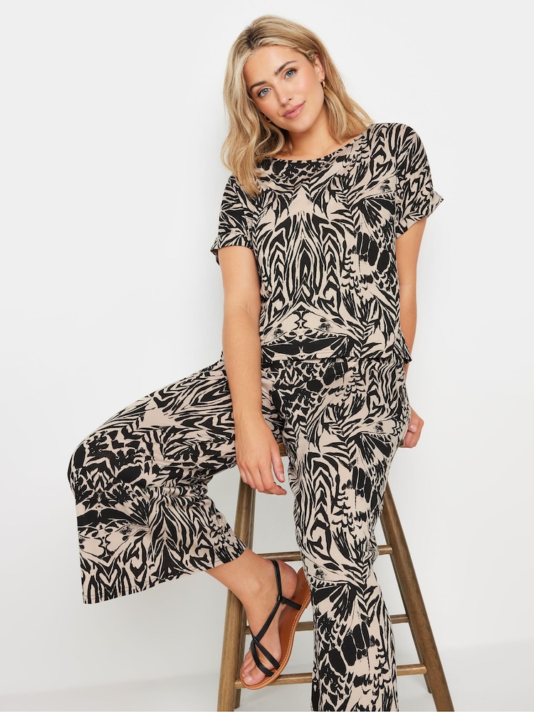 M&Co Black Printed Box Top - Image 1 of 5
