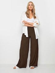 Long Tall Sally Brown Textured Trousers - Image 1 of 5