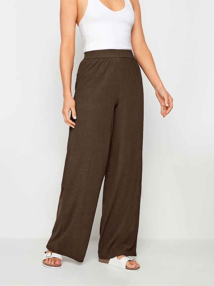 Long Tall Sally Brown Textured Trousers - Image 2 of 5
