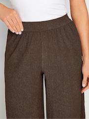 Long Tall Sally Brown Textured Trousers - Image 4 of 5