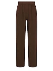 Long Tall Sally Brown Textured Trousers - Image 5 of 5