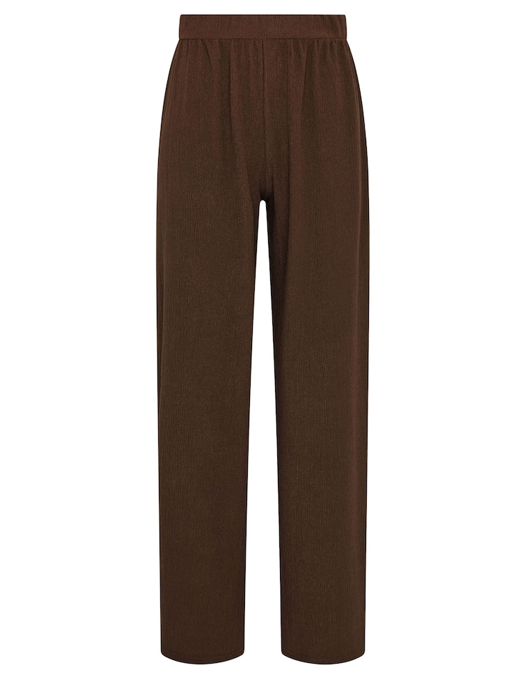 Long Tall Sally Brown Textured Trousers - Image 5 of 5