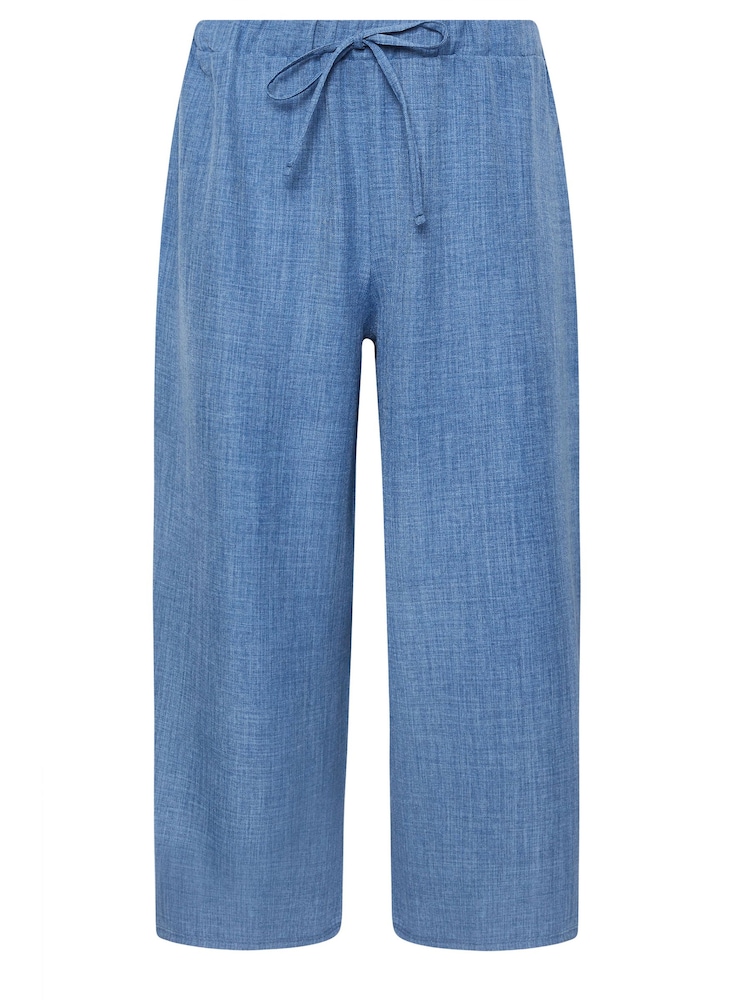M&Co Blue Linen Look Culottes - Image 5 of 5
