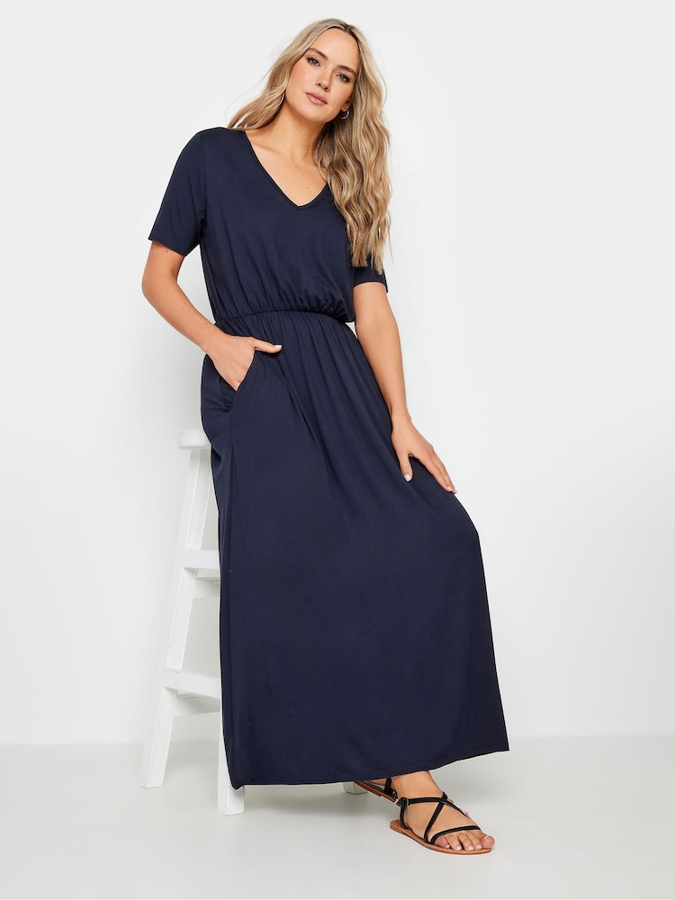Long Tall Sally Blue 100% Cotton Maxi T-Shirt Dress - Image 1 of 5