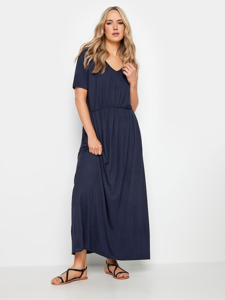 Long Tall Sally Blue 100% Cotton Maxi T-Shirt Dress - Image 2 of 5