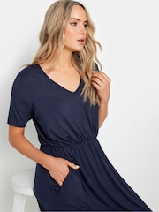 Long Tall Sally Blue 100% Cotton Maxi T-Shirt Dress - Image 4 of 5