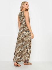 Long Tall Sally Brown Animal Halter Neck Maxi Dress - Image 3 of 5