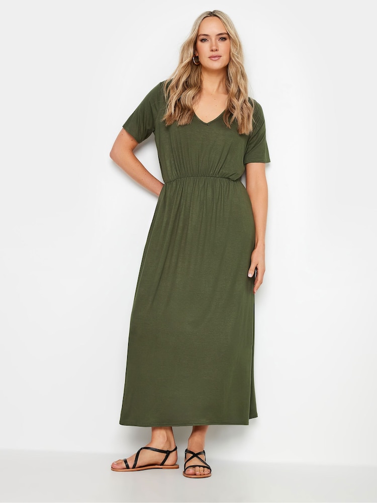 Long Tall Sally Green 100% Cotton Maxi T-Shirt Dress - Image 2 of 5