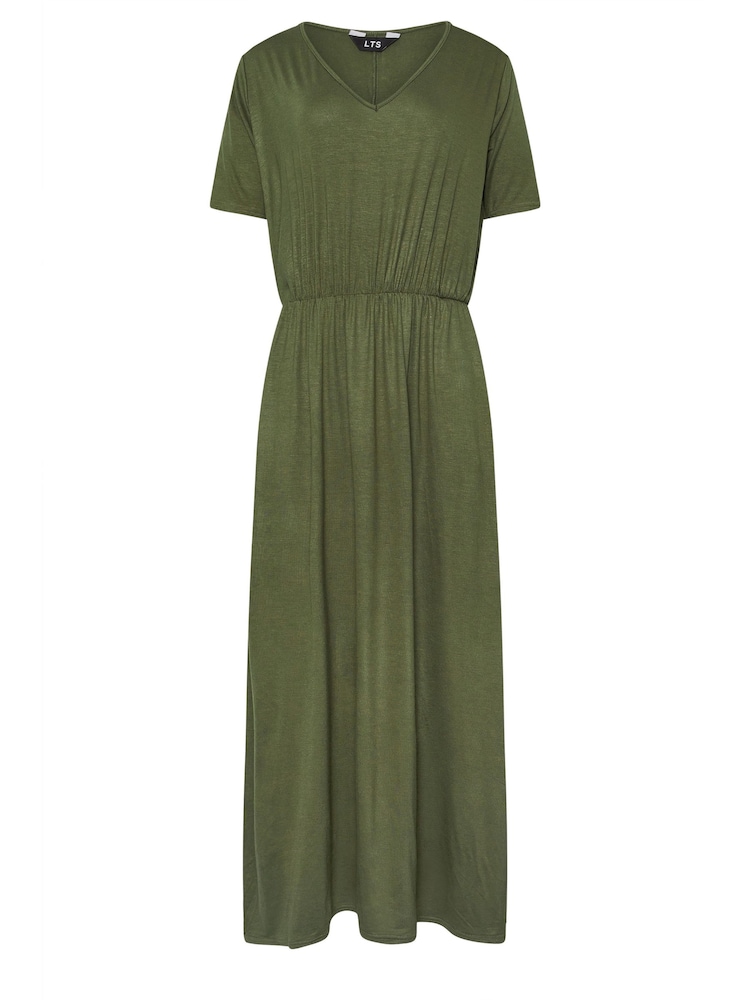 Long Tall Sally Green 100% Cotton Maxi T-Shirt Dress - Image 5 of 5