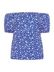 M&Co Blue Ditsy Boho Top - Image 5 of 5