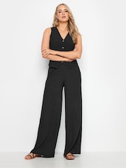 Long Tall Sally Black Textured Waistcoat - Image 2 of 5