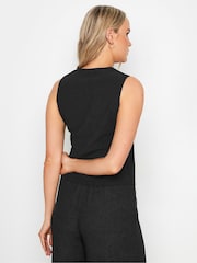 Long Tall Sally Black Textured Waistcoat - Image 3 of 5