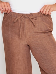 M&Co Brown Linen Look Culottes - Image 4 of 5