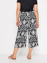 M&Co Black Tile Print Bubble Crepe Trousers - Image 3 of 5