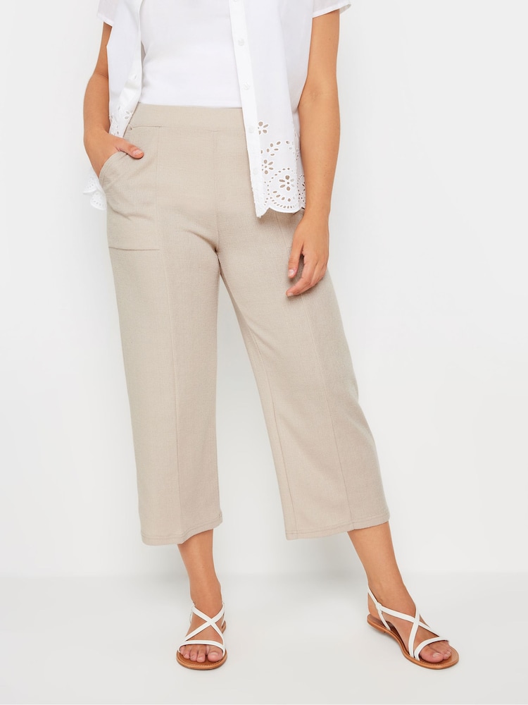 M&Co Beige Seamed Front Pocket Culottes - Image 1 of 5