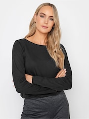 Long Tall Sally Grey 100% Cotton Long Sleeve Scoop Neck T-Shirts 3 Pack - Image 5 of 7