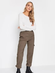 Long Tall Sally Grey 100% Cotton Long Sleeve Scoop Neck T-Shirts 3 Pack - Image 6 of 7