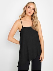 Long Tall Sally Black Chocolate Strappy Asymmetric Top - Image 1 of 6