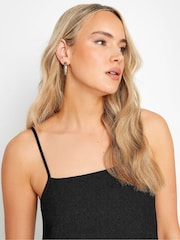 Long Tall Sally Black Chocolate Strappy Asymmetric Top - Image 4 of 6