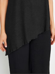 Long Tall Sally Black Chocolate Strappy Asymmetric Top - Image 5 of 6