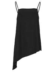 Long Tall Sally Black Chocolate Strappy Asymmetric Top - Image 6 of 6
