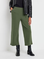 M&Co Khaki Green Seamed Front Pocket Culottes - Image 1 of 5