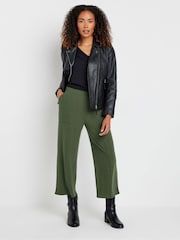 M&Co Khaki Green Seamed Front Pocket Culottes - Image 2 of 5