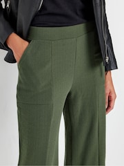 M&Co Khaki Green Seamed Front Pocket Culottes - Image 4 of 5