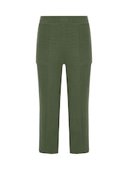 M&Co Khaki Green Seamed Front Pocket Culottes - Image 5 of 5