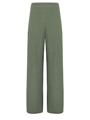 Long Tall Sally Green Wide Leg Textured Trousers - Image 5 of 5