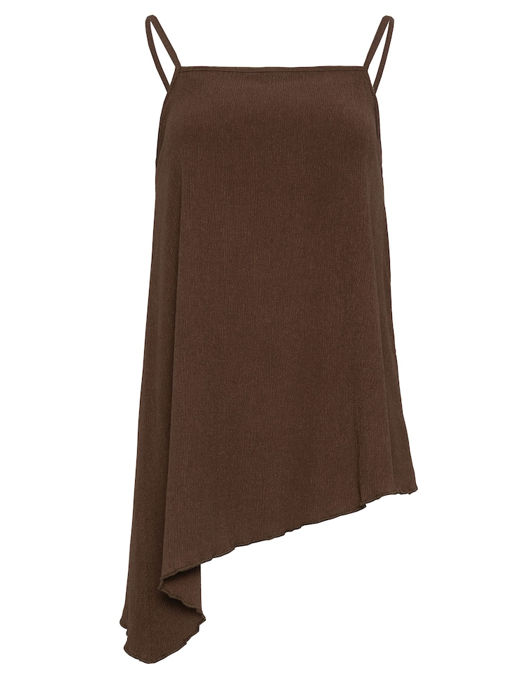Long Tall Sally Brown Chocolate Strappy Asymmetric Top - Image 5 of 5