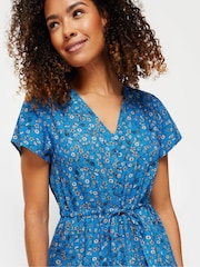 M&Co Flower Print Tiered Maxi Dress With Border Hem - Bild 4 von 5