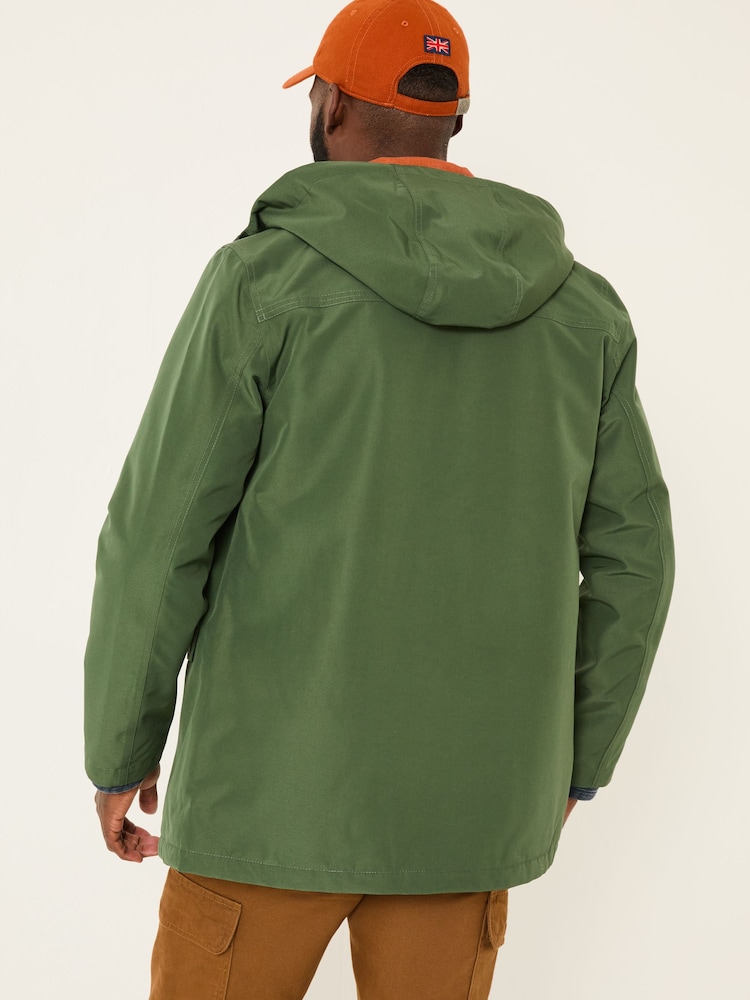 FatFace Westbay Dark Green Waterproof Raincoat - Image 2 of 7