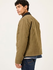FatFace Khaki Green Canvas Jacket - Image 2 of 7