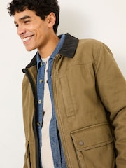 FatFace Khaki Green Canvas Jacket - Image 3 of 7