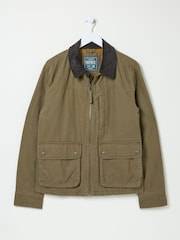 FatFace Khaki Green Canvas Jacket - Image 6 of 7