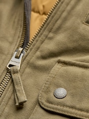FatFace Khaki Green Canvas Jacket - Image 7 of 7