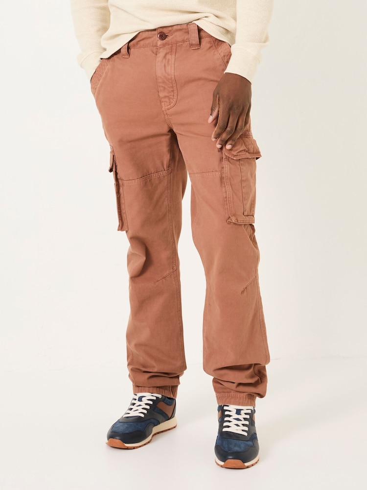 FatFace Breakyard Rust Brown Cargo Trousers - Image 1 of 6