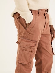 FatFace Breakyard Rust Brown Cargo Trousers - Image 5 of 6
