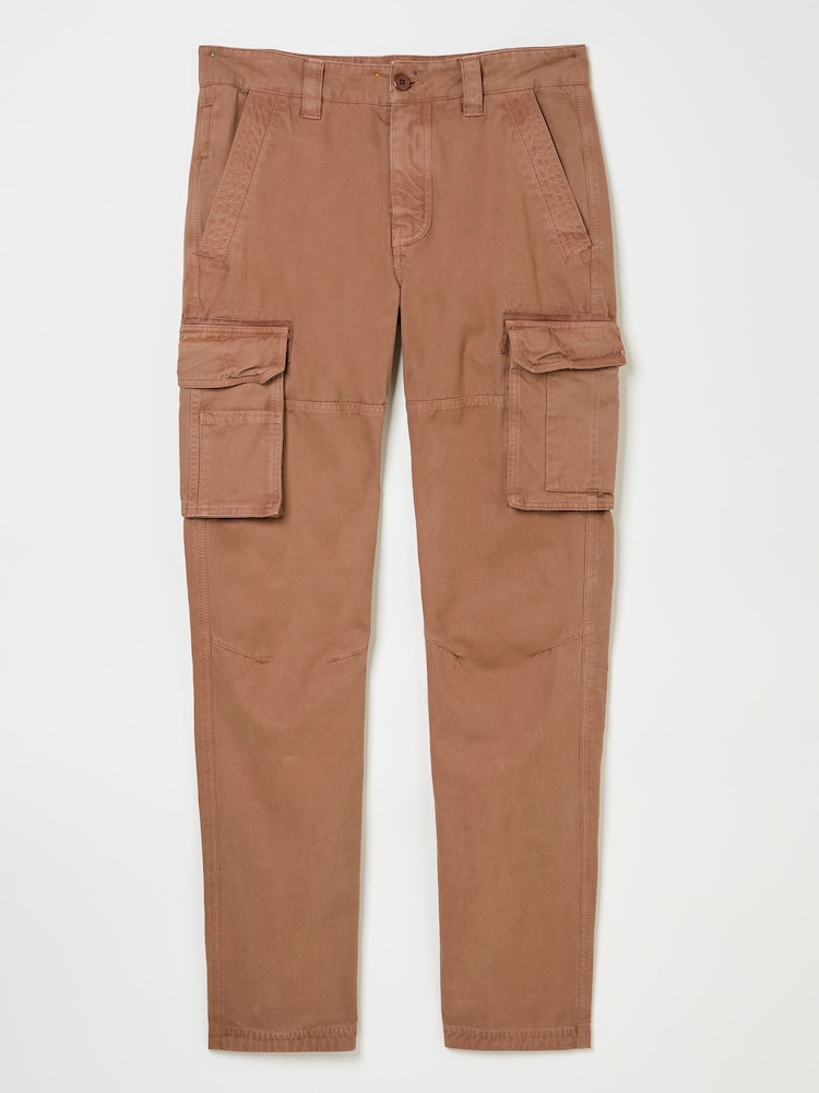 FatFace Breakyard Rust Brown Cargo Trousers - Image 6 of 6