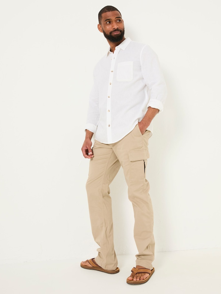 FatFace Mawes Natural Cargo Trousers - Image 4 of 7