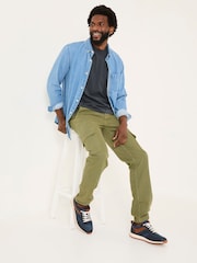 FatFace Wardly Olive Green Canvas Cargo Trousers - Image 1 of 5