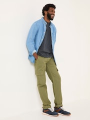 FatFace Wardly Olive Green Canvas Cargo Trousers - Image 3 of 5