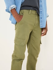 FatFace Wardly Olive Green Canvas Cargo Trousers - Image 4 of 5