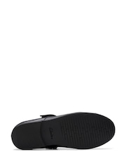 Clarks Black Wide Fit (G) Finja Gem Mary Jane School Shoes - Image 8 of 8